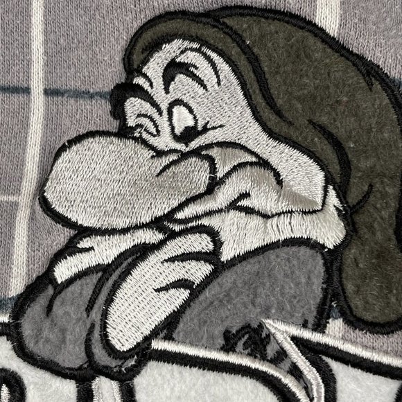 Disney Parks Full Zip Hooded Knit Jacket Women’s M  Sharpa Lined Grumpy Gray - Picture 9 of 9